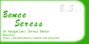 bence seress business card